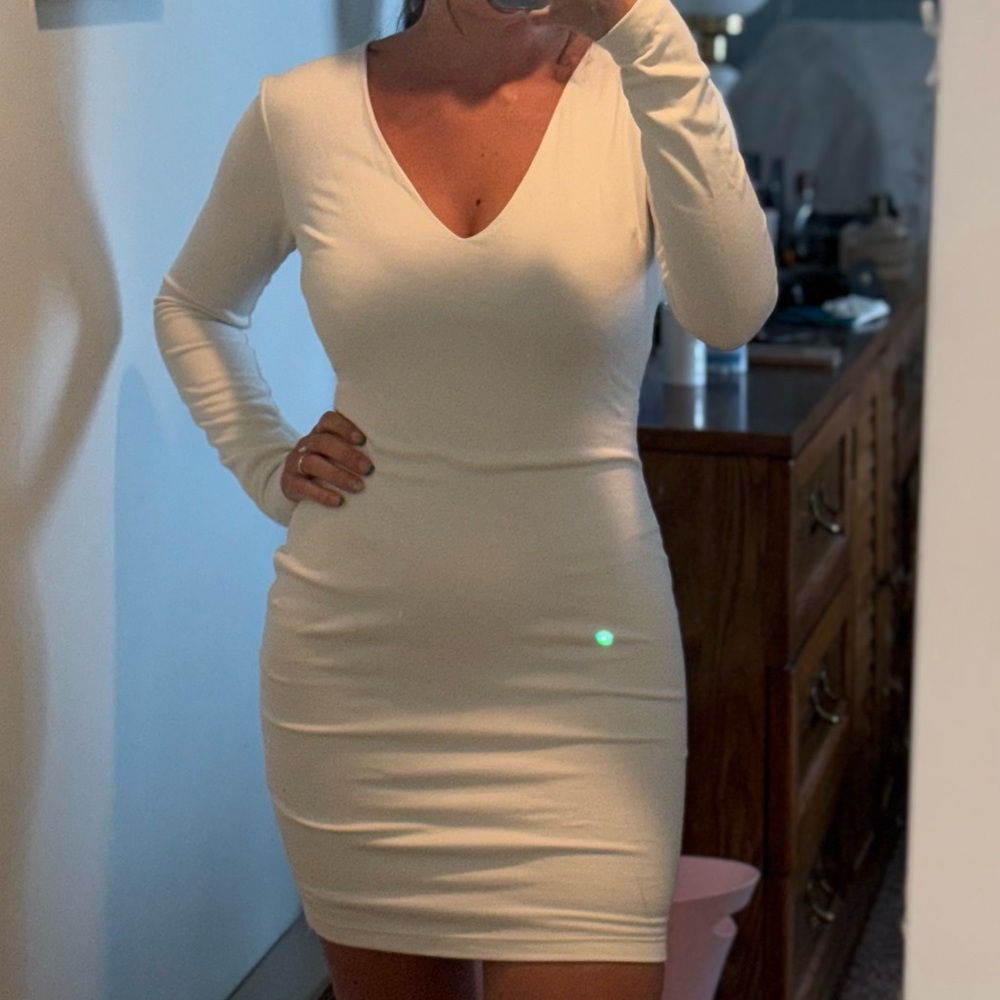 Windsor White Long Sleeve Bodycon Dress